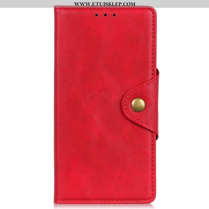 Etui Folio do OnePlus Nord 2T 5G Guzik Ze Sztucznej Skóry